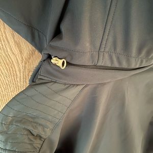 Dark forest green and gold detailing jacket